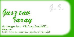 gusztav varay business card